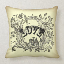 travesseiro decorativo do victorian bege do amor d