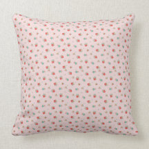 Travesseiro decorativo floral cor-de-rosa