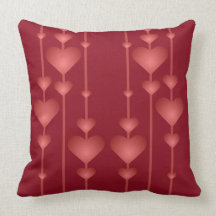 Travesseiro decorativo vermelho do teste padrão do