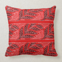 Travesseiro vermelho de DesignThrow do motivo da f