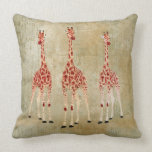 Travesseiros de MoJo dos girafas da rosa vermelha  almofadas da american mojo