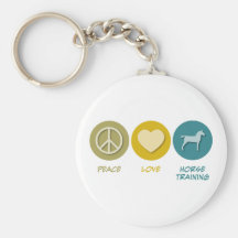 Treinamento do cavalo do amor da paz chaveiros