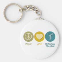 Treinamento pessoal do amor da paz chaveiro