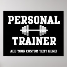 Treinamento preto e branco de Dumbell do instrutor Posteres