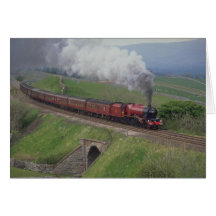 Trem do vapor cartão