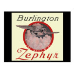Trem do Zephyr de Burlington Cartao Postal