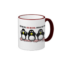 Três canecas sábias dos pinguins