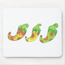 Três Chilis em seguido Mouse Pad