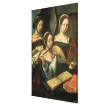 Três músicos impressão de canvas esticadas