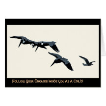 Três pelicanos & cartões de Digitas da gaivota