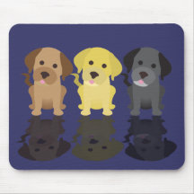 Três Retrievers de Labrador Mouse Pads