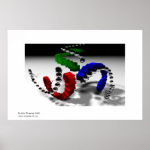 Tri imagem recursivo espiral de Raytraced Pôsteres