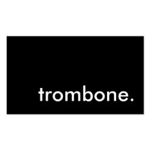 trombone. cartao de visita