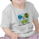 Tshirt azul personalizado do primeiro aniversario 