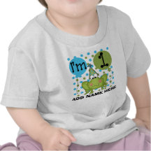 Tshirt azul personalizado do primeiro aniversario 