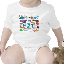 Tshirt bonito do bebê dos animais