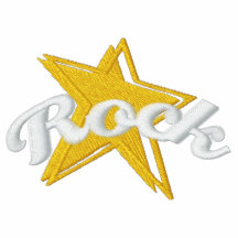 Tshirt bordado estrela do rock