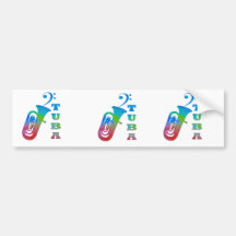 Tuba com Clef baixo Adesivos