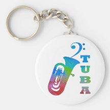 Tuba com Clef baixo Chaveiros