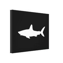 Tubarão da natação impressão em canvas