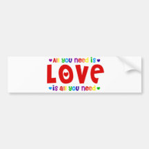 Tudo que você precisa é amor adesivos
