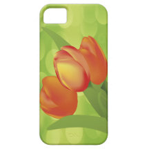Tulipas alaranjadas capas de iPhone 5 Case-Mate