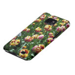 Tulipas amarelas e roxas capas para galaxy s2