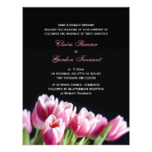 Tulipas cor-de-rosa bonitas que Wedding o convite