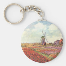Tulipas de Claude Monet em Holland Chaveiros