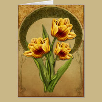 Tulipas do art deco postais