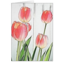 Tulipas do primavera cartões