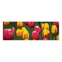 Tulipas do primavera cartoes de visitas