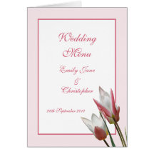 Tulipas que wedding o cartão do menu