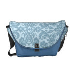Turquesa do nouveau da arte do vintage floral bolsas mensageiro