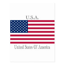 U.S.A.  bandeira Cartão Postal