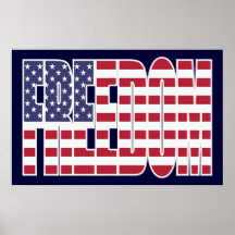 U.S. Poster da bandeira da liberdade (meio)