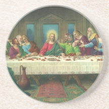 Última ceia do vintage com Jesus Cristo e apóstolo Porta Copo Para Bebidas