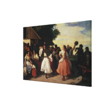 Um banquete do casamento da vila impressão em canvas