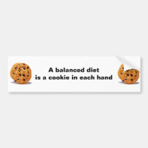 Um biscoito da dieta equilibrada em cada autocolan adesivos