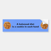 Um biscoito da dieta equilibrada em cada autocolan adesivos