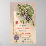 Um cristão santamente do vintage da páscoa poster