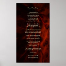 "Um destes dias" poster da poesia do Fractal