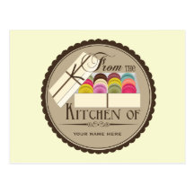 Um dúzia cartão da receita de Macarons do francês Cartoes Postais