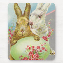 Um felz pascoa Mousepad do vintage