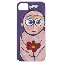 Um homem com um pássaro em seu cobrir principal do capa iPhone 5 Case-Mate