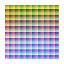 Um milhão de canvas das cores impressão de canvas esticada