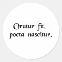 Um orador é feito, um poeta é nascido adesivo