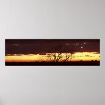 Um por do sol da albufeira por pimentas de Leslie Posteres