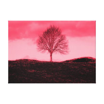 Uma canvas solitária da paisagem da natureza do ro impressão de canvas esticadas