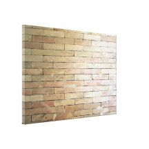 Uma parede de tijolo colorida luz impressão de canvas envolvidas